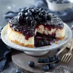 Blueberry Basque Cheesecake