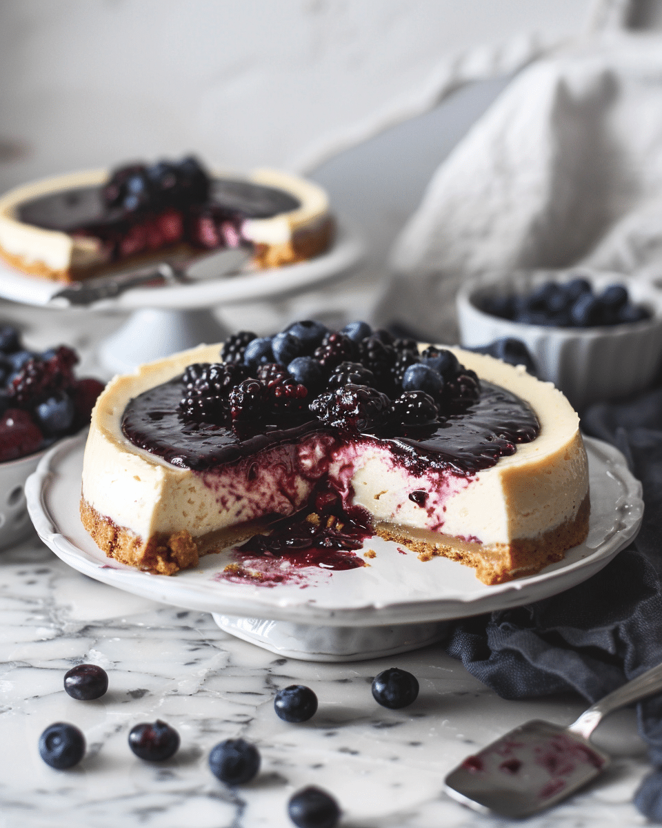 Blueberry Basque Cheesecake