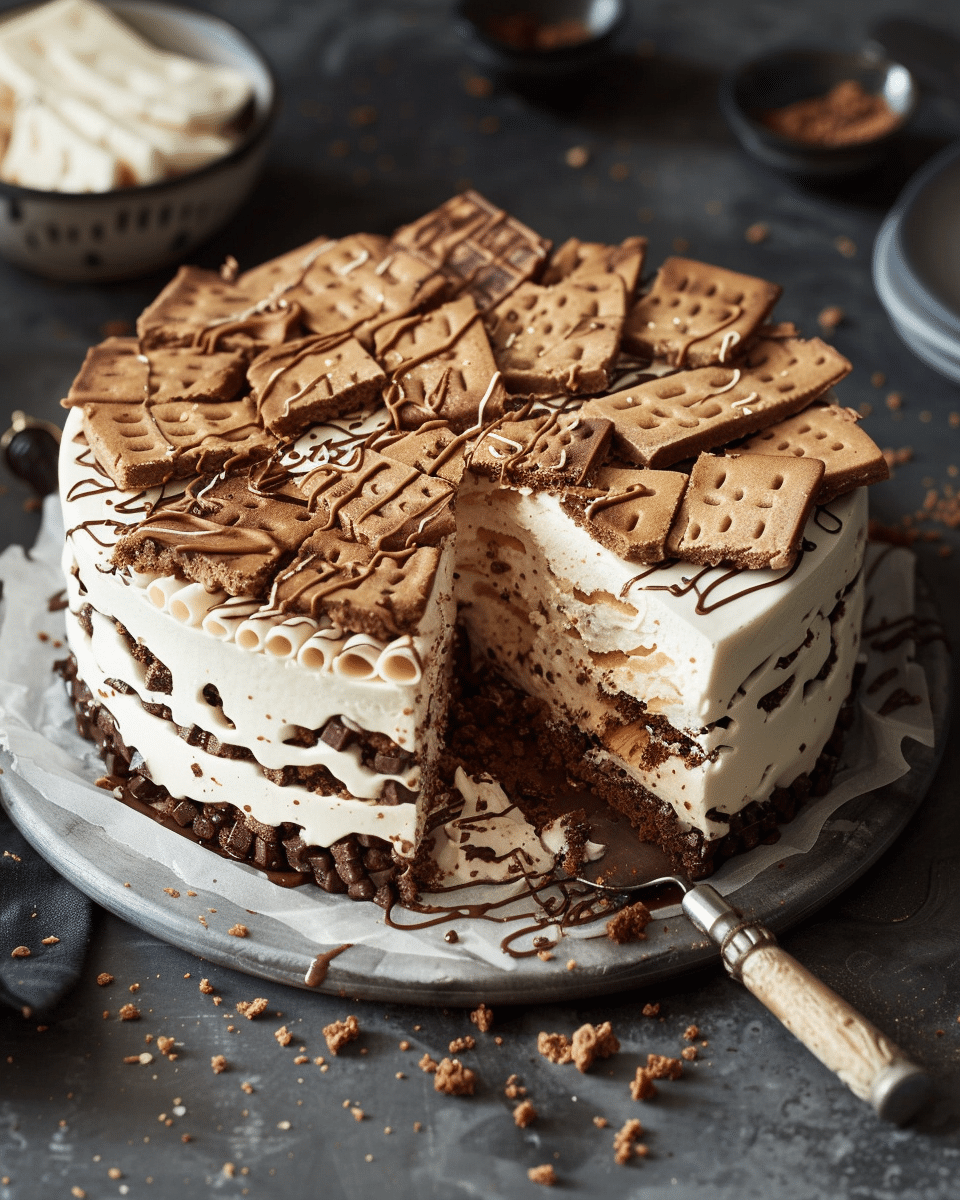 Easy Cheesekut (No-Bake Layered Cookie Cake)