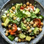 Chickpea Feta Avocado Salad