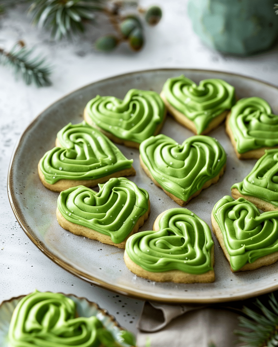 Grinch Heart Cookies
