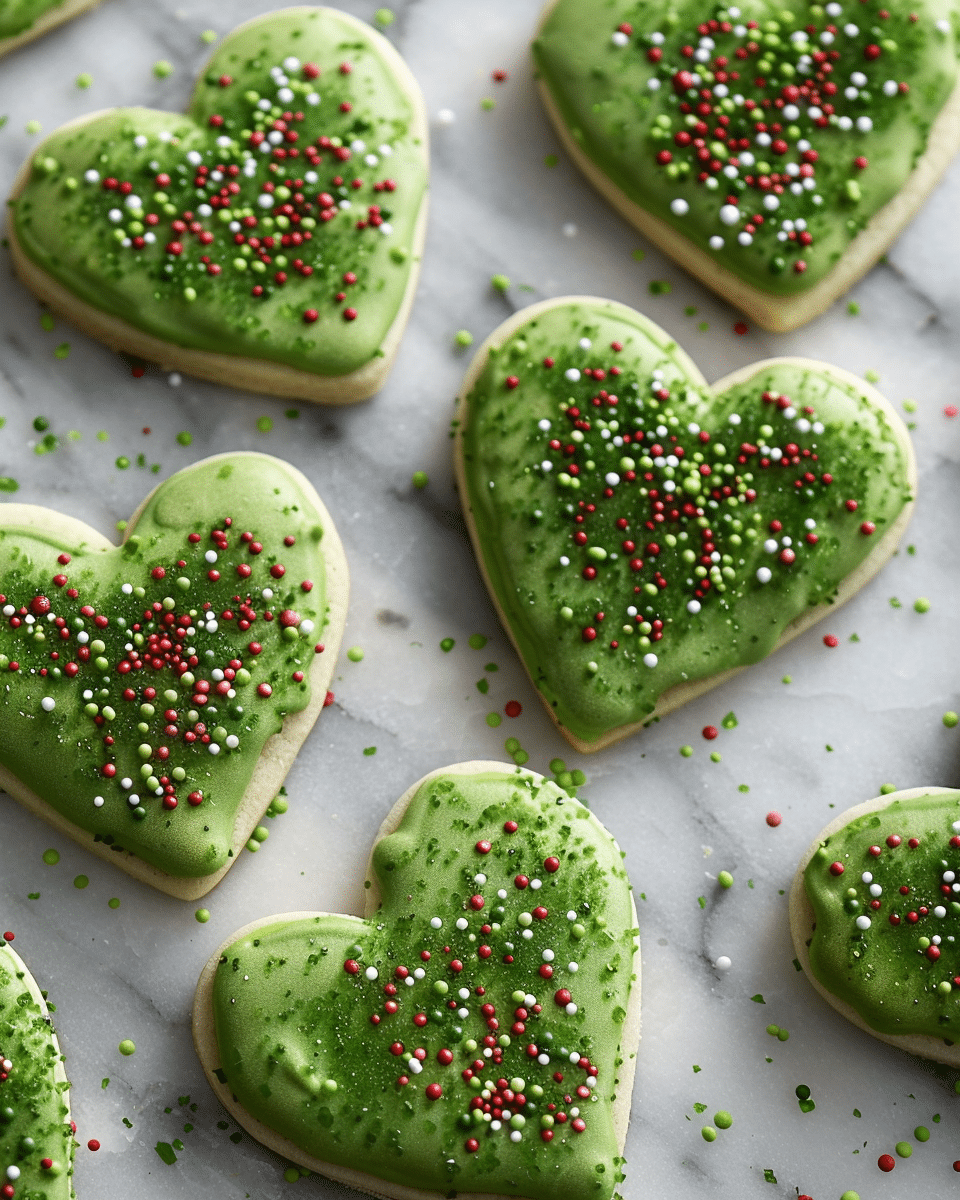 Grinch Heart Cookies: Festive Holiday Treat