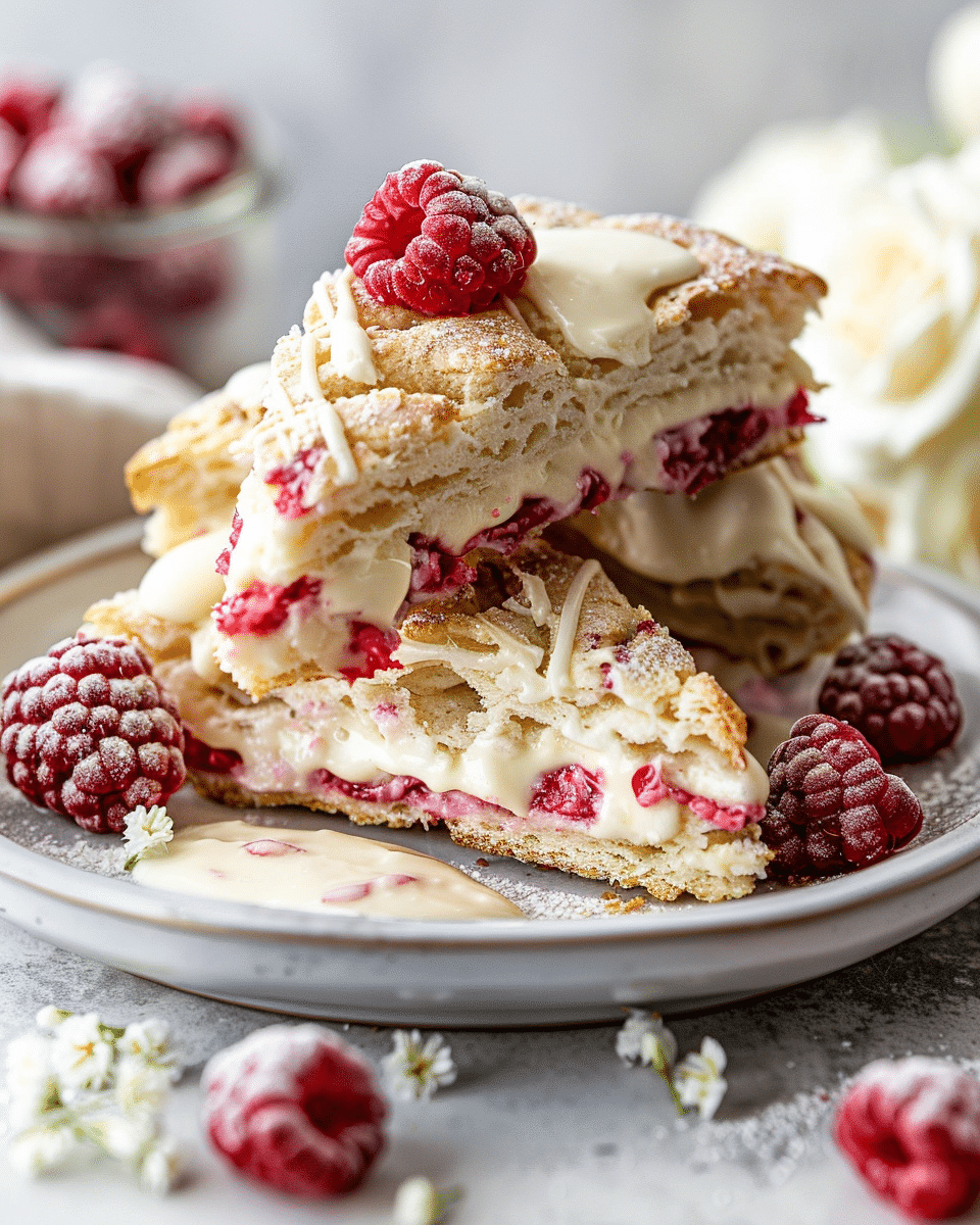 Raspberry White Chocolate Scones