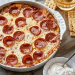 Pepperoni and Cream Cheese Pizza Dip