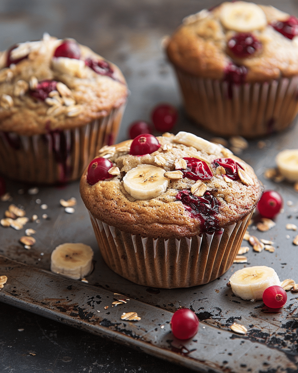 Cranberry Banana Muffins