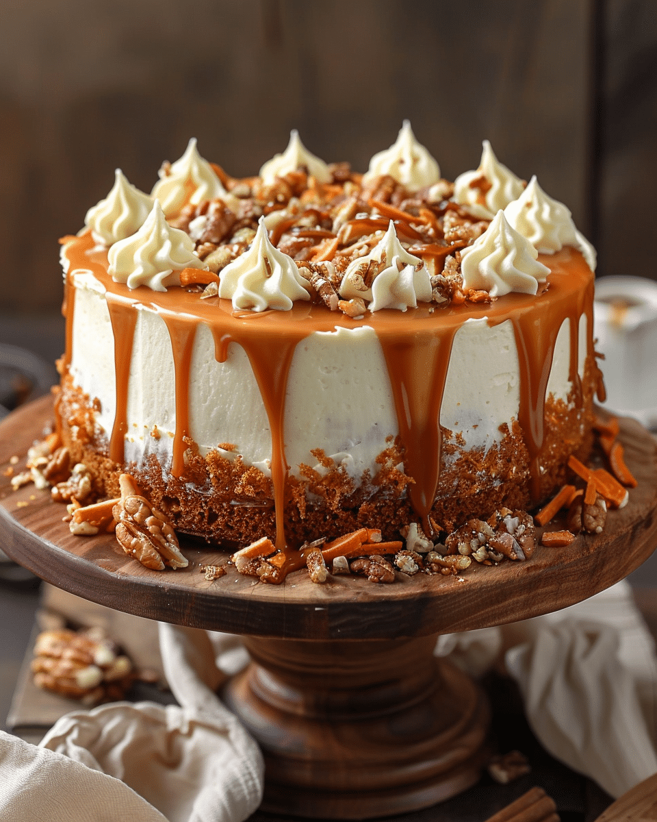 Indulge in Irresistible Caramel Carrot Cake Delight