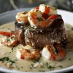 Filet Mignon with Shrimp and Lobster Cream Sauce