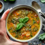Italian Basil Pesto Vegetable Soup