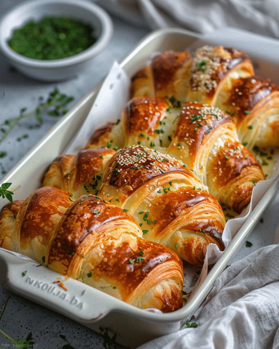Korean Garlic Bread Inspired Croissant Bake
