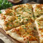 High Protein Cheesy Garlic Pizza