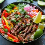 High Protein Steak Fajita Bowl