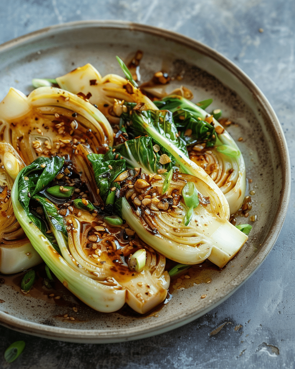 Bok Choy With Garlic and Oyster Sauce