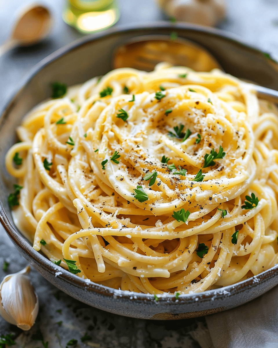 One Pot Creamy Garlic Pasta