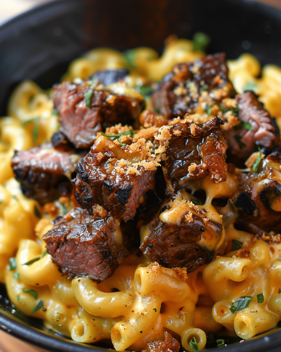 Steak Bites Loaded Mac & Cheese