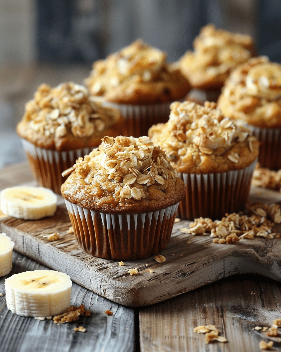 Banana Topped Muffins