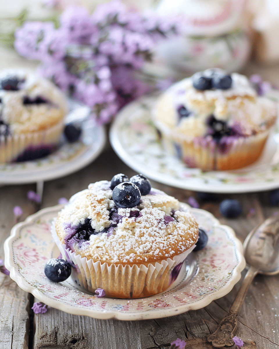 Lavender Blueberry Tea Cakes