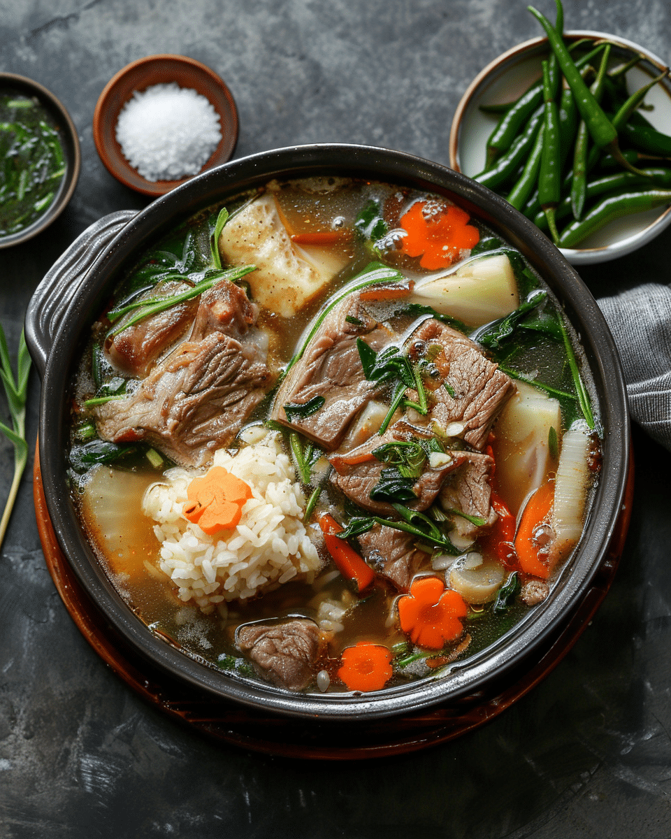 Sinigang na Buto-Buto with Gabi