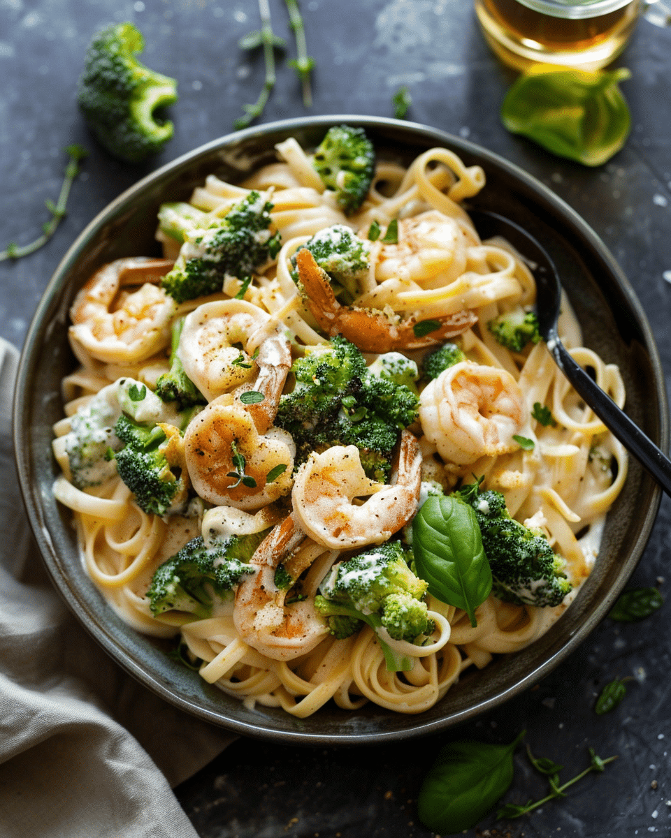 Broccoli Shrimp Alfredo