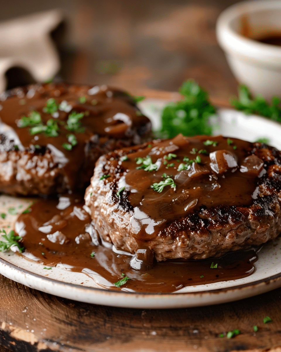Hamburger Steaks with Onion Gravy