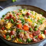 Spam Fried Rice with Mixed Veggies