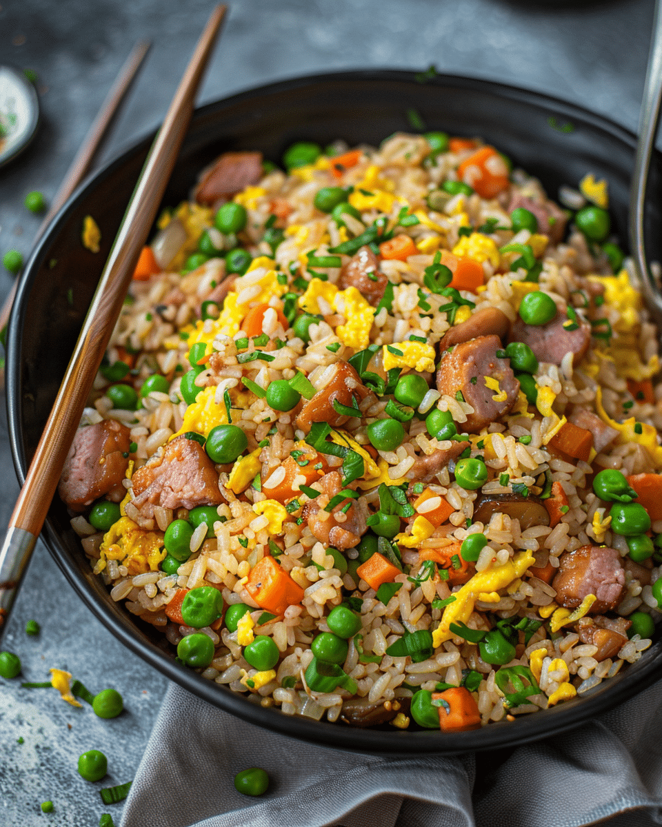 Spam Fried Rice with Mixed Veggies