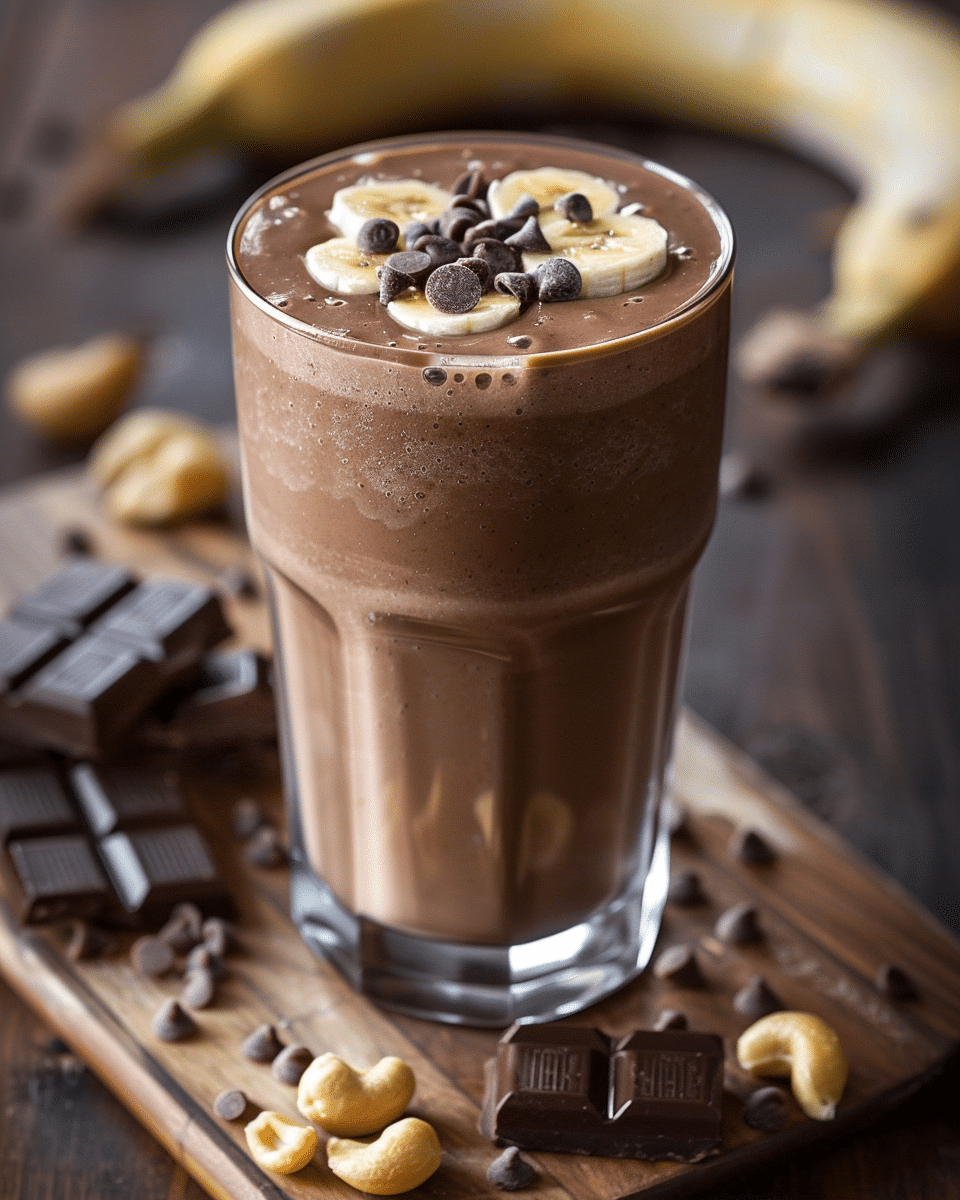 Chocolate Peanut Butter Banana Smoothie