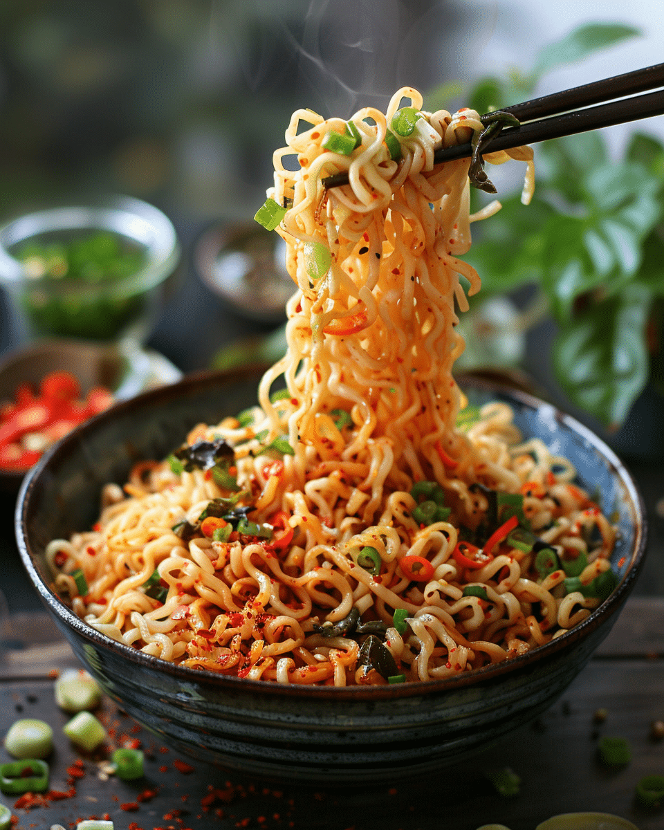 Pan Fried Noodles With Chili Crisp