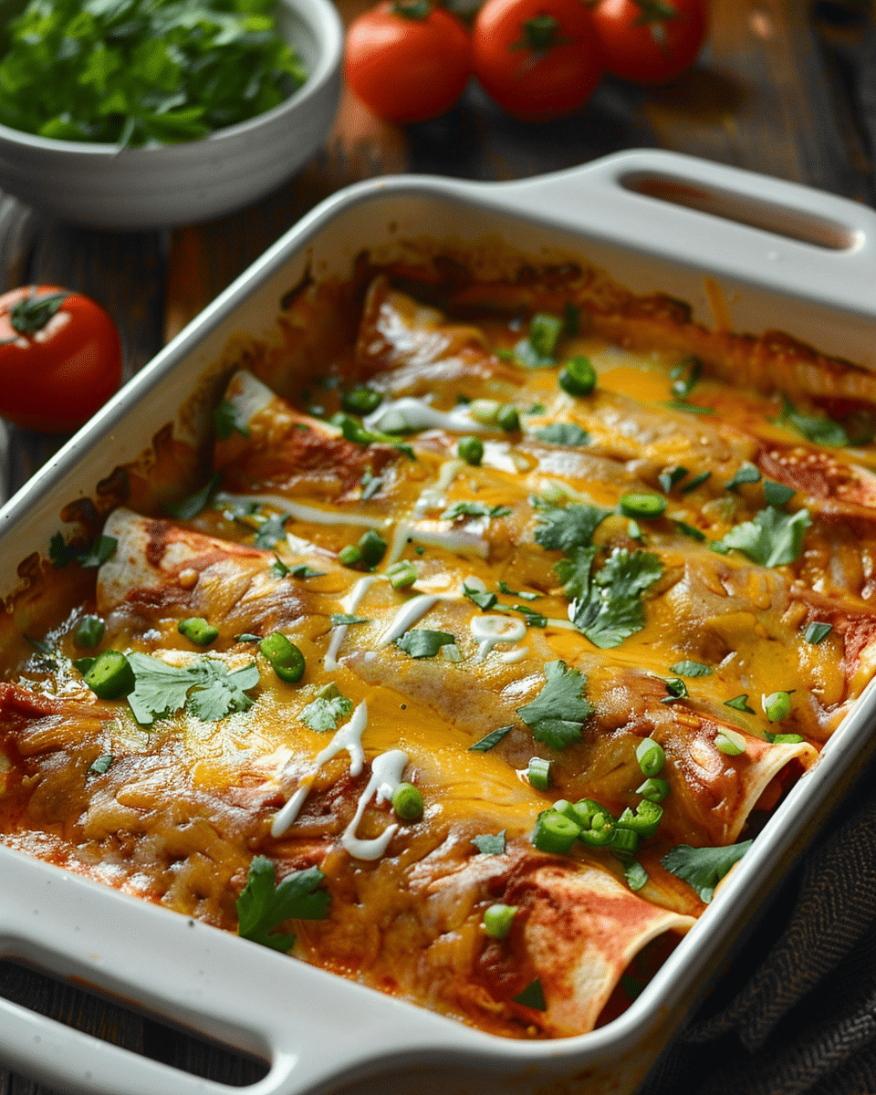 Cheesy 5-Ingredient Beef Enchiladas