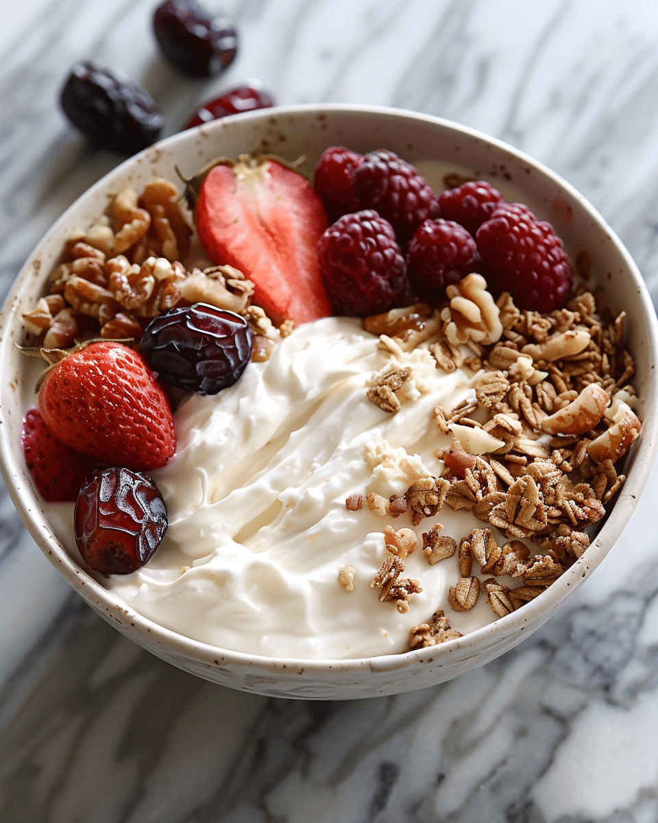 Warm Date Yogurt Bowl