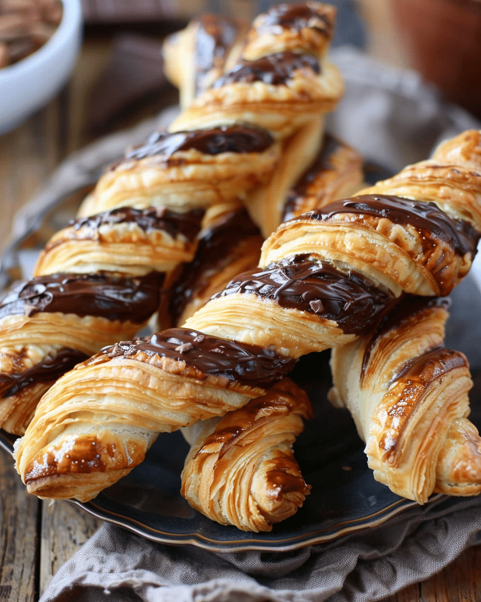 Torsades au Chocolat ~ Chocolate Pastry Twists