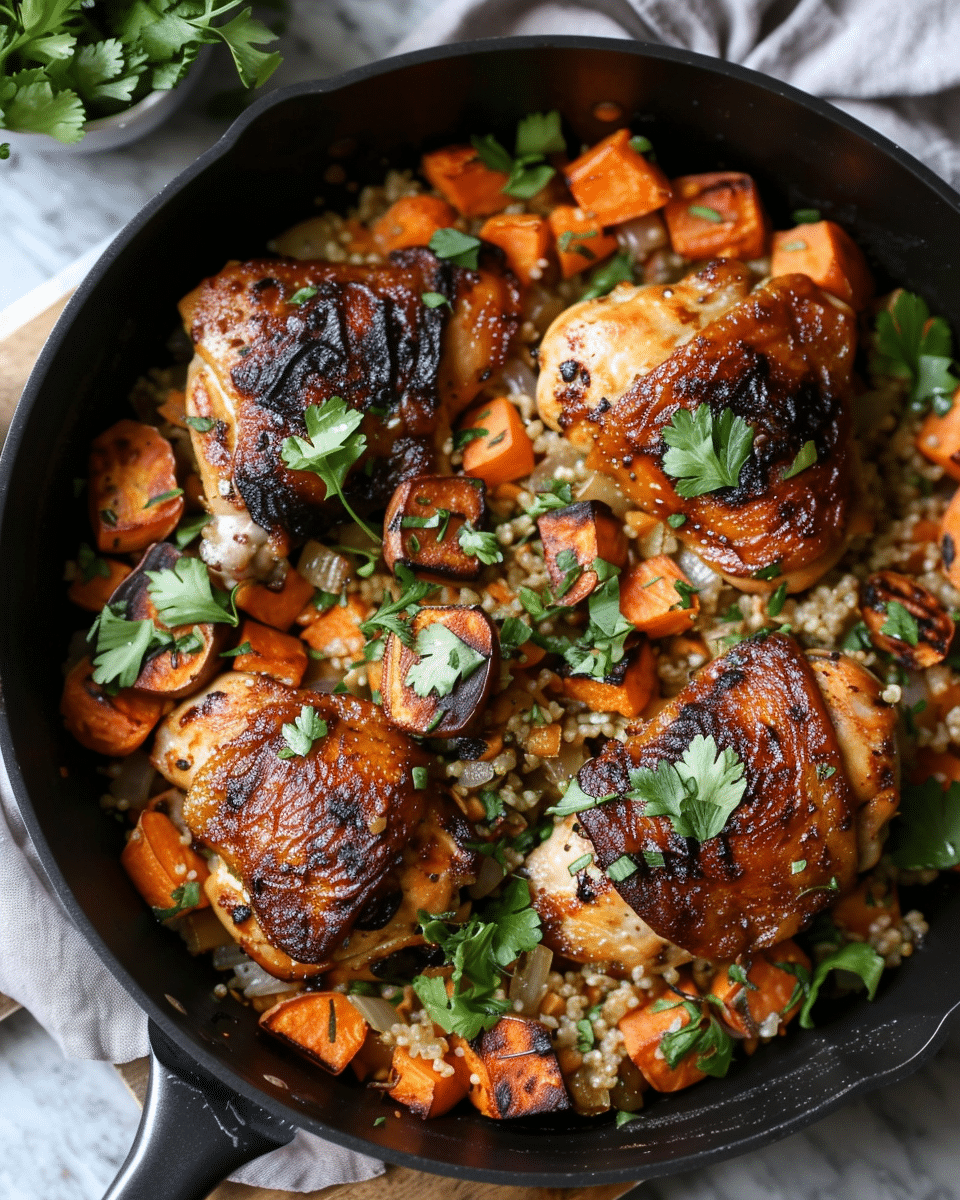 One-Pan Chicken and Sweet Potato Skillet