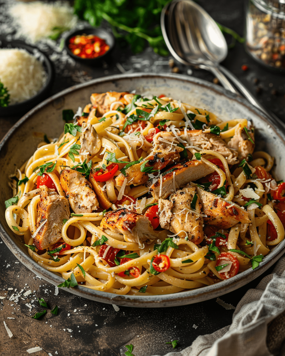One Pot Creamy Cajun Chicken Pasta