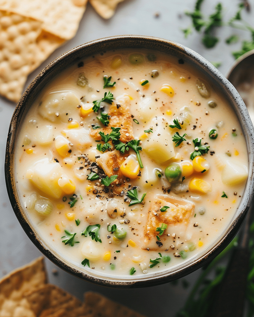 Creamy and Chunky Vegetarian Corn Chowder