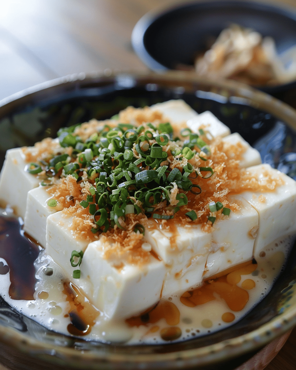 Hiyayakko - Chilled Tofu with Toppings
