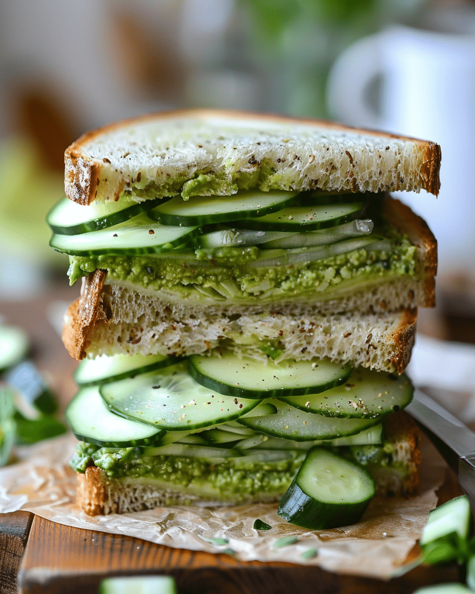 Matcha Cucumber Tea Sandwich