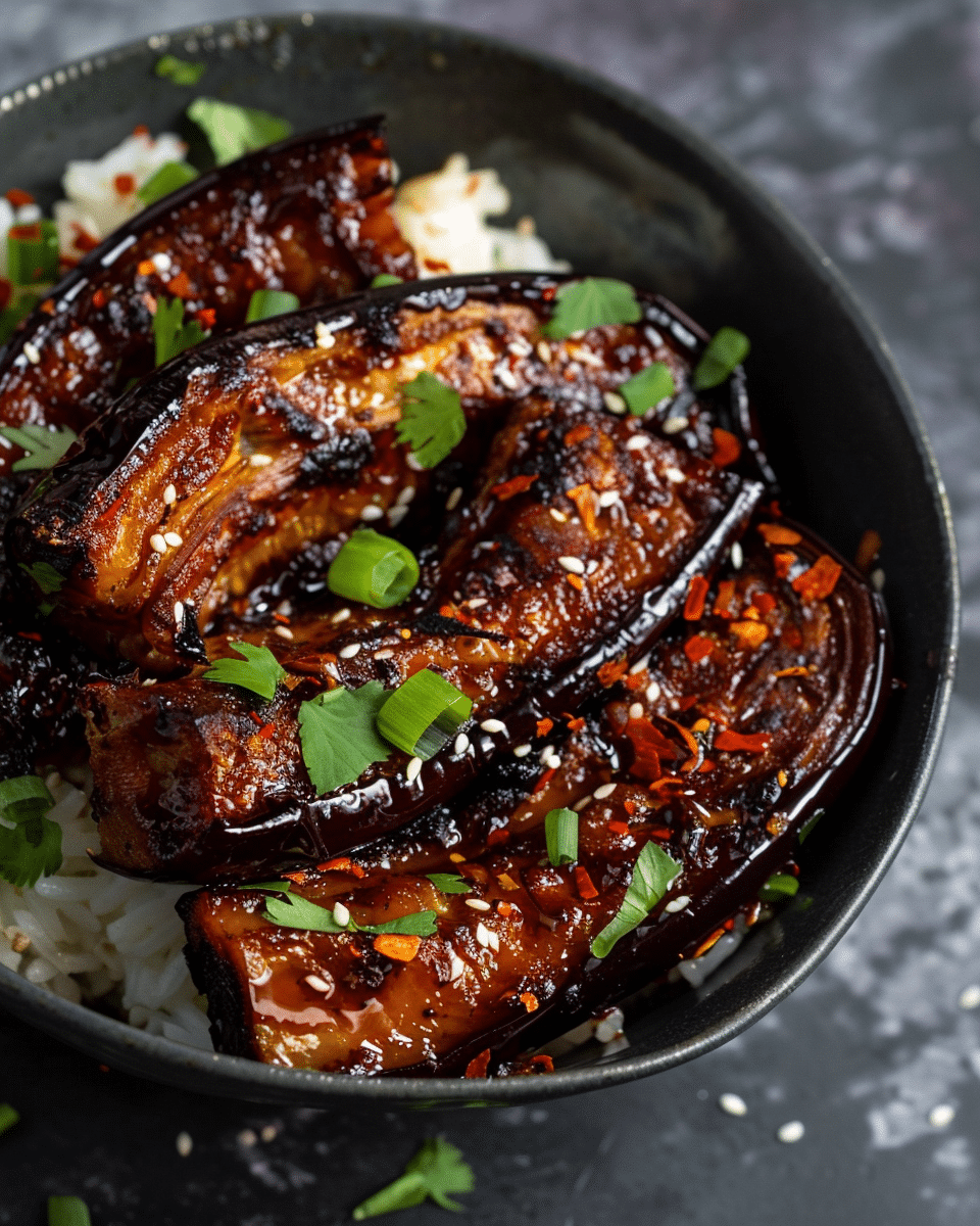Char Siu Style Roasted Eggplant