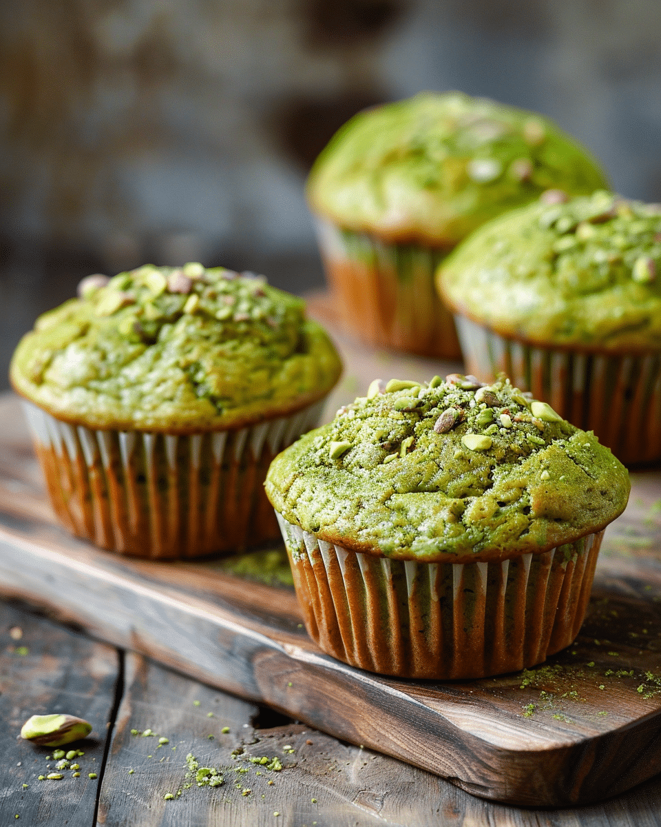Pistachio Matcha Muffins