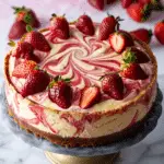 Strawberry Swirl Cheesecake