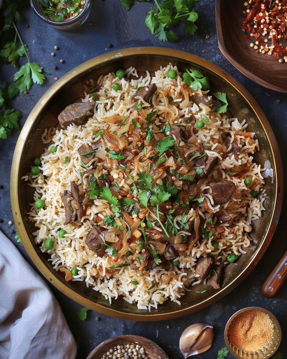 Mujadara Hamra Recipe