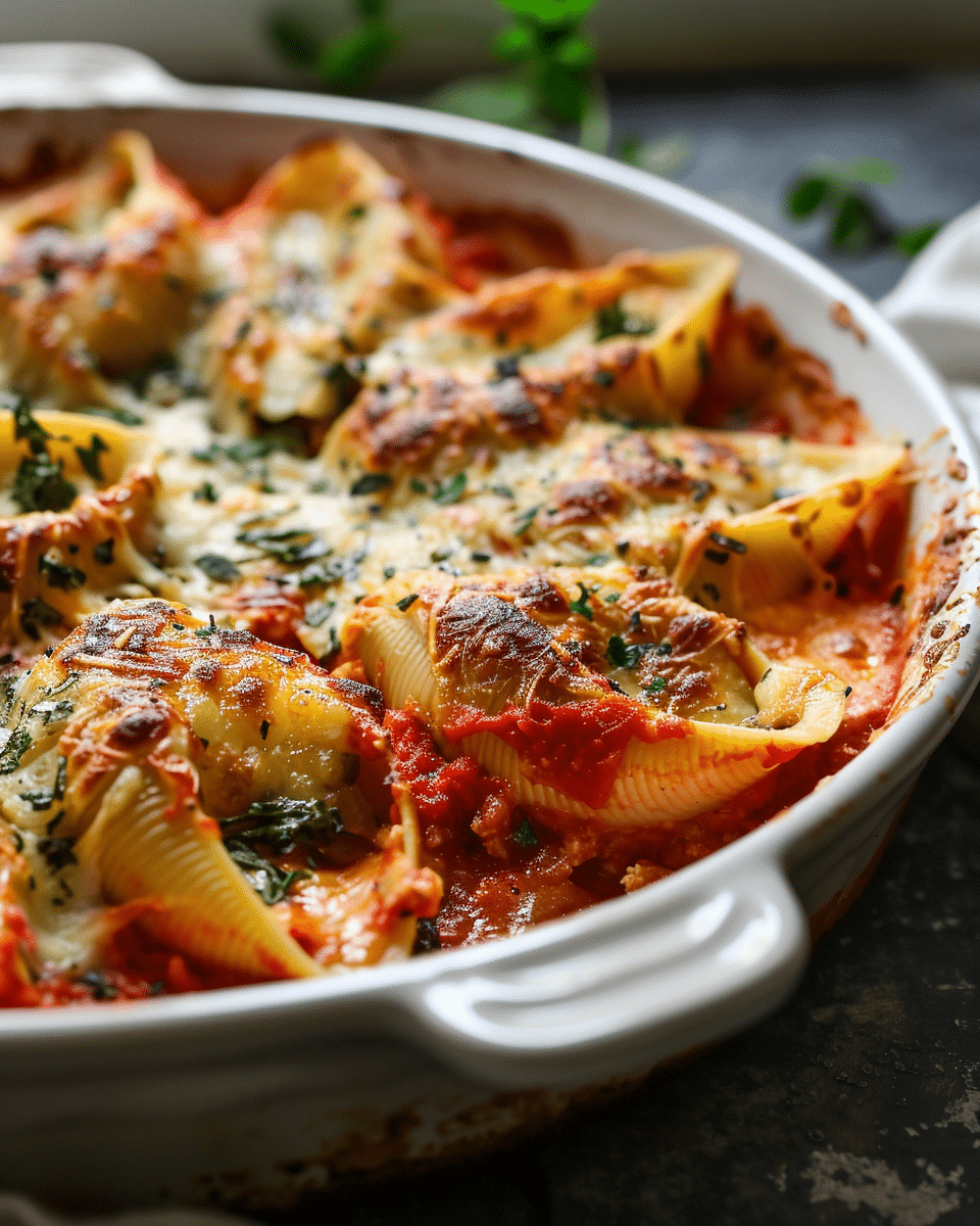 Garlicky Stuffed Shells Recipe