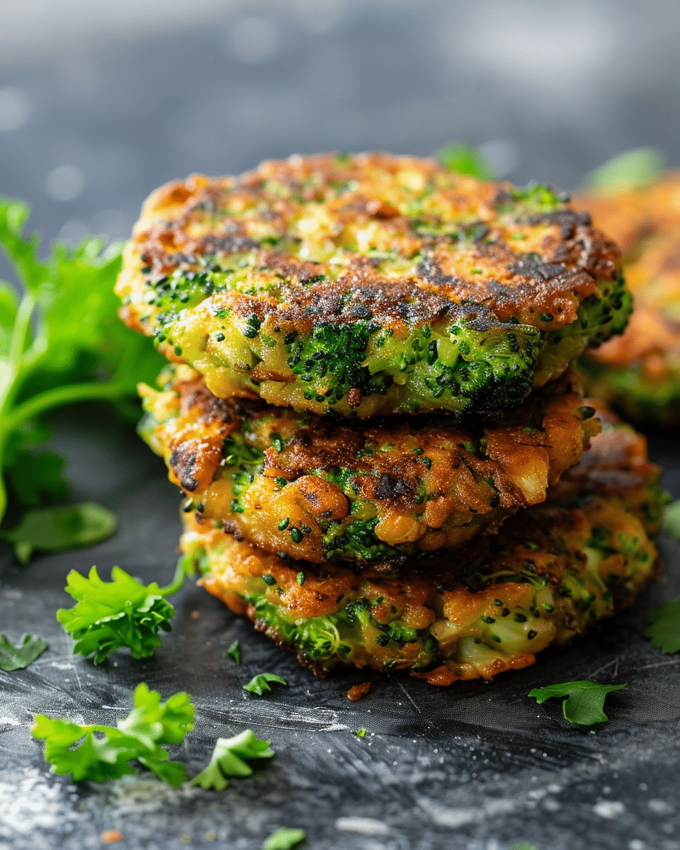 Vegan Broccoli Chickpea Fritters