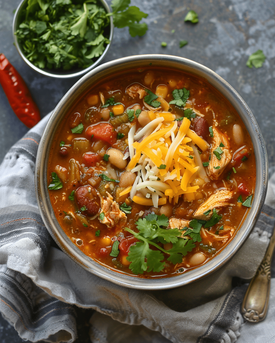Chicken Chili Recipe (5 Ingredients)