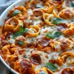 Cheesy Pizza Tortellini Bake Freezer Meal
