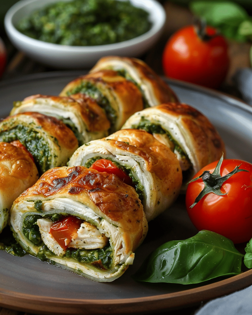Chicken Pesto Roll-Ups Recipe