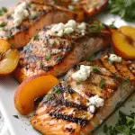Grilled Salmon with Nectarines and Goat Cheese