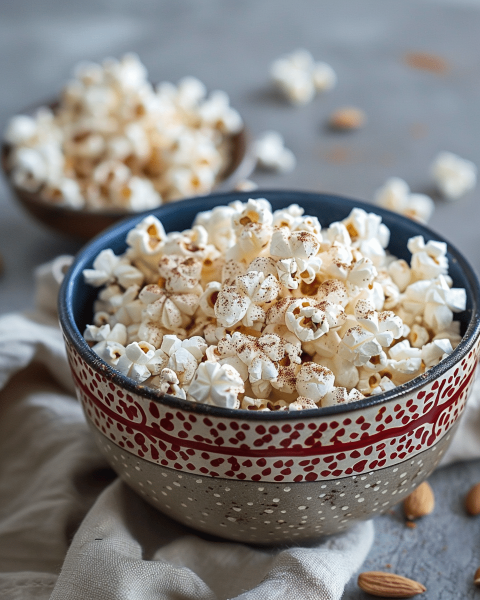 Cinnamon Maca Almond Popcorn Recipe