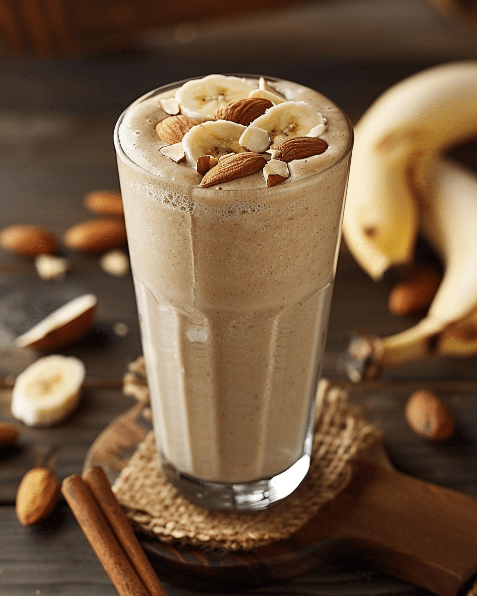 Banana Almond Butter Date Smoothie