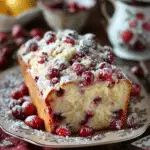 Healthy Cranberry Lemon Loaf Pound Cake