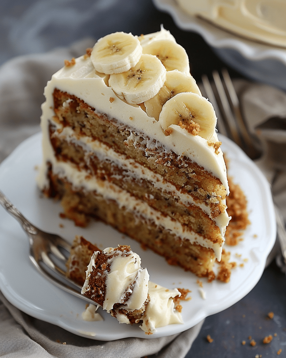 Best Banana Cake with Cream Cheese Frosting