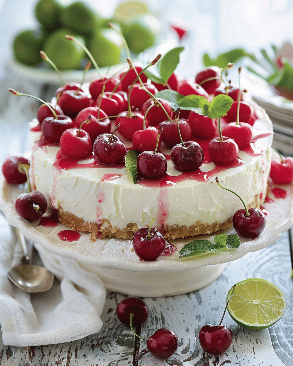 Cherry Limeade Cheesecake